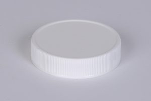 70-450 White Ribbed Matted Polypropylene Cap with Polyethylene Foam Liner