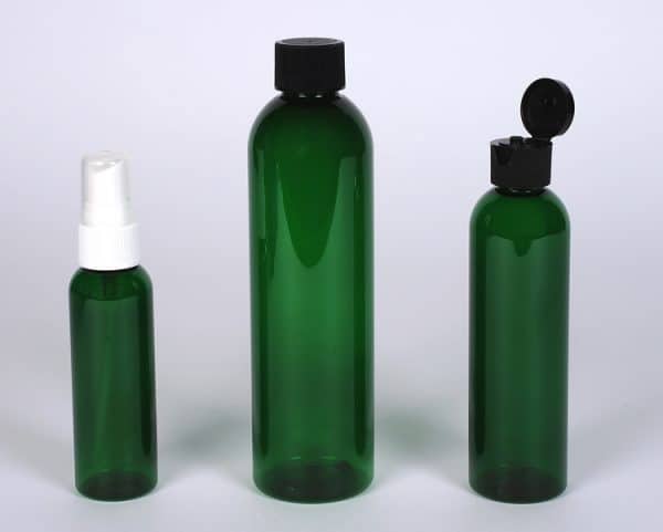 All Green Cosmo Round PET Plastic Bottles