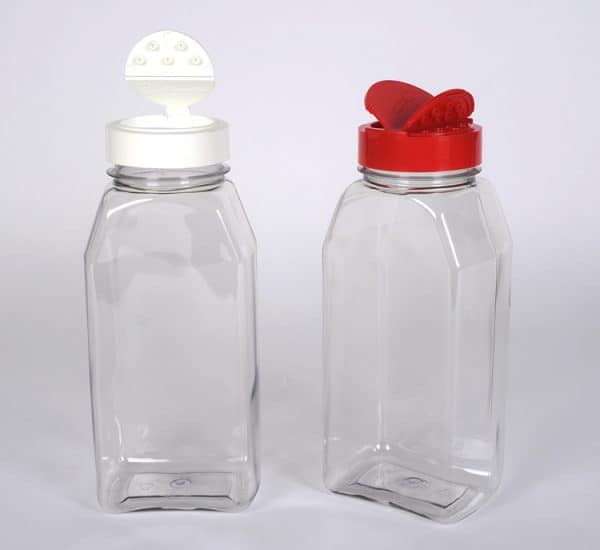 32 oz. Clear PET Plastic Oblong Spice Jar