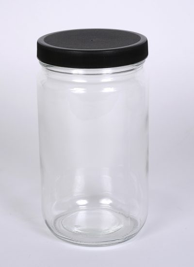 32 oz Glass Straight Sided Jar - Flint - w/ 89-405
