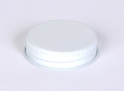 38 mm White White Metal Cap w/ Pulp-Poly