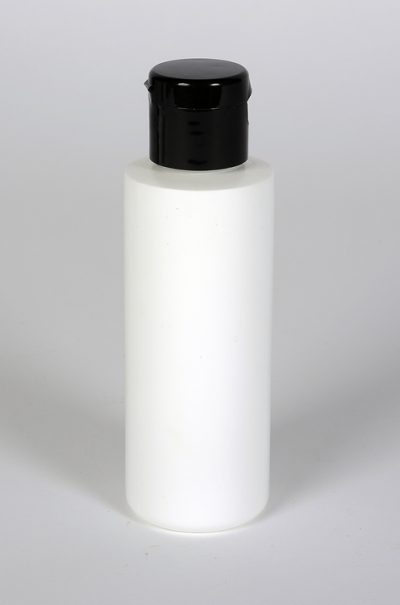 4 oz WHITE HDPE Plastic Cylinder w/ 24-410