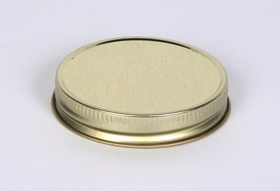 63 mm GOLD Metal Cap with PLASTISOL Liner