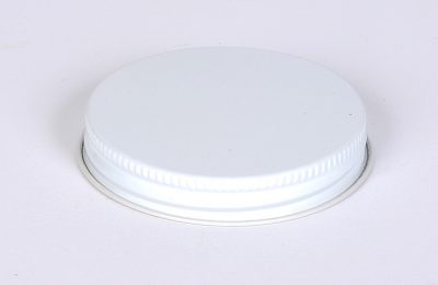 63 mm White Metal Caps w/ Pulp-Poly Liner