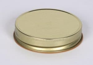 70-450 Gold Metal Cap with Plastisol Liner for Hot Filled Items