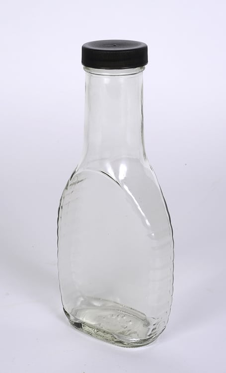 8 oz. Flint Glass Salad Dressing Bottle w/ 38-405 Finish