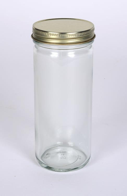 8oz Capacity Pack of 12 58-400mm Thread Size JG Finneran D0097-8 Clear Borosilicate Glass Tall Straight Sided Standard Wide Mouth Jar without Closure 