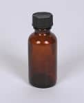 Wholesale Bottles 1 oz Amber Boston Round Bottle