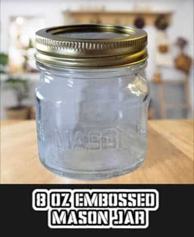 8 oz mason jar with 2 piece cap