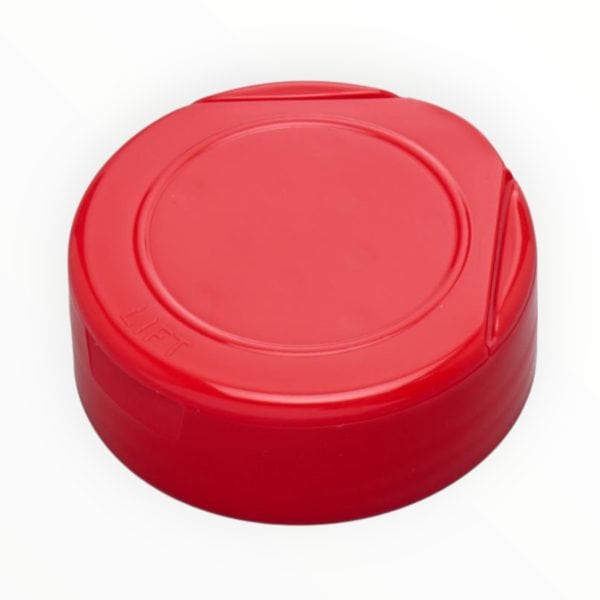 63-485 RED Polypropylene Spice Cap w/ Shaker & Spoon/Pour & HIS Liner - Image 2